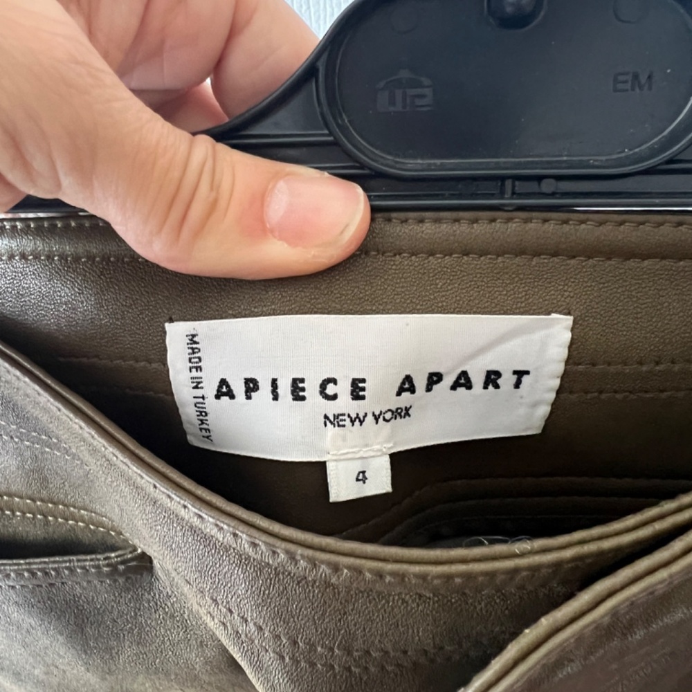 Apiece Apart Monterey Leather Pant in olive - Picture 5 of 6